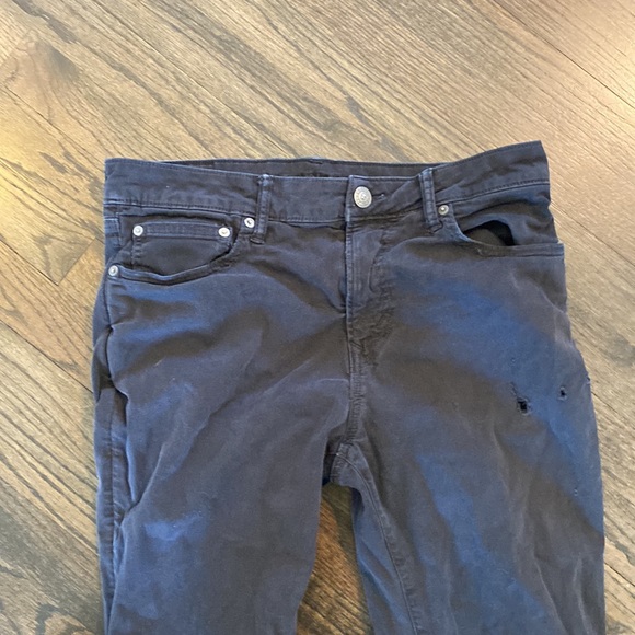 American Eagle Slim Straight Jeans 32 x 32 Distressed GUC Black - Picture 2 of 13